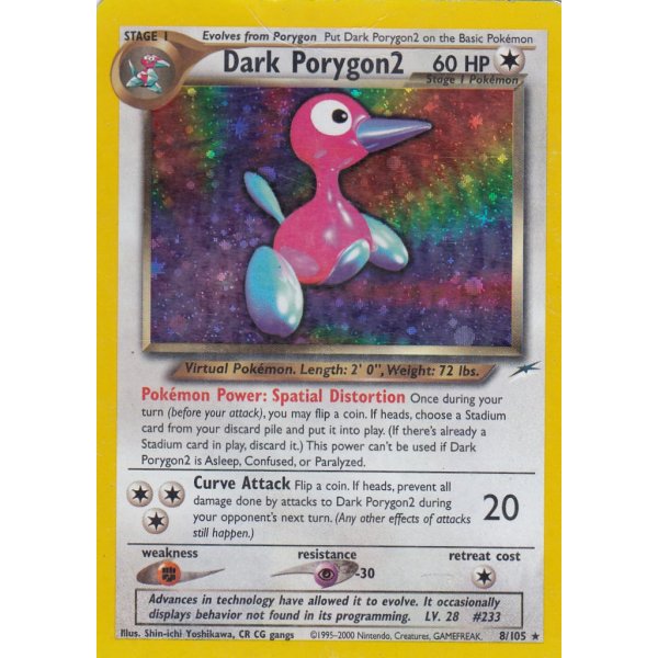 Dark Porygon2 8/105 HOLO BESPIELT