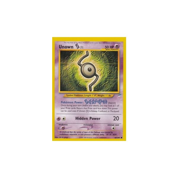 Unown S 87/105 BESPIELT