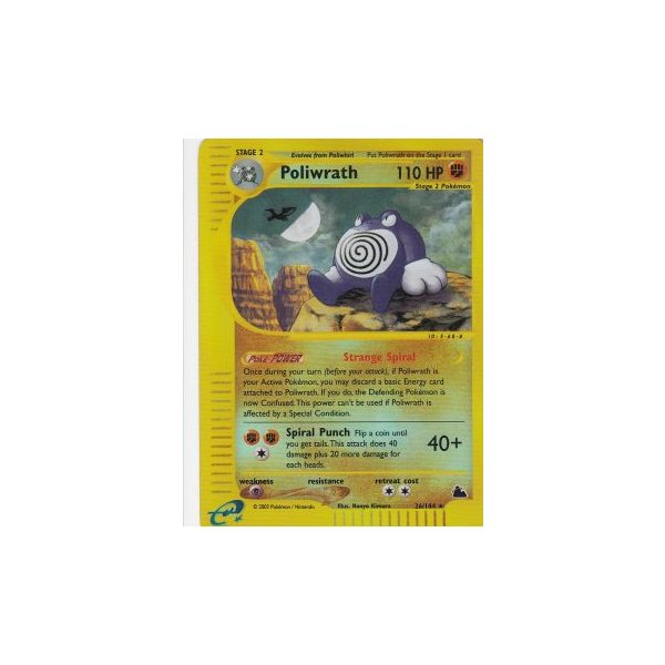 Poliwrath 26/144 REVERSE HOLO BESPIELT