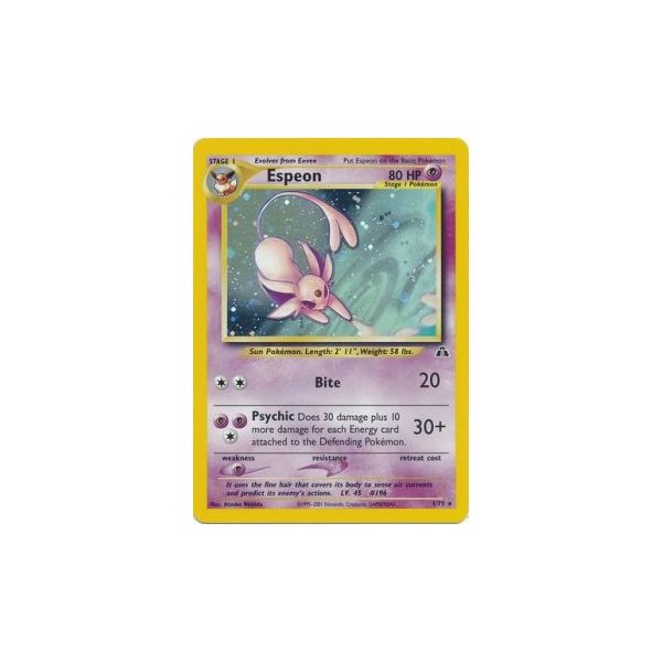 Espeon 1/75 1. Edition (english) HOLO BESPIELT