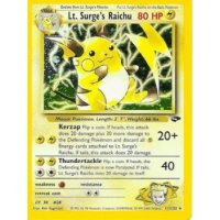 Lt. Surges Raichu 11/132 1. Edition HOLO BESPIELT