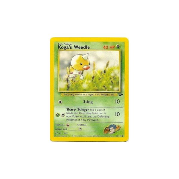Kogas Weedle 82/132 1. Edition BESPIELT