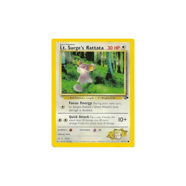 Lt. Surges Rattata 85/132 1. Edition BESPIELT