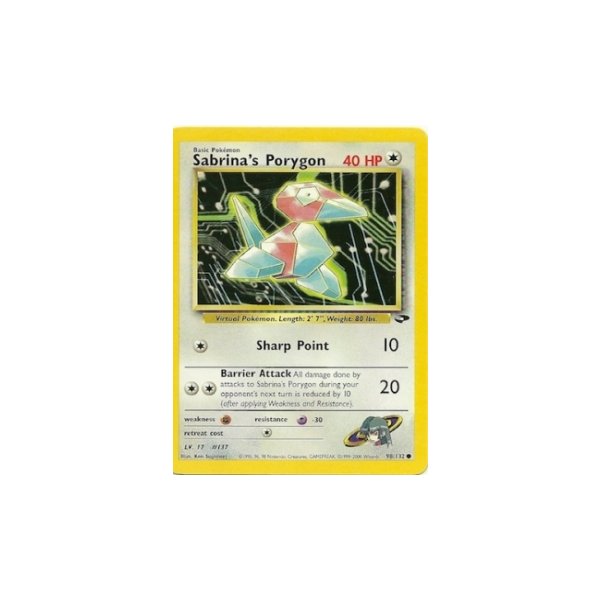 Sabrinas Porygon 98/132 1. Edition BESPIELT