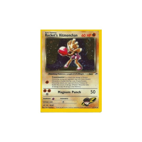 Rockets Hitmonchan 11/132 1. Edition HOLO BESPIELT