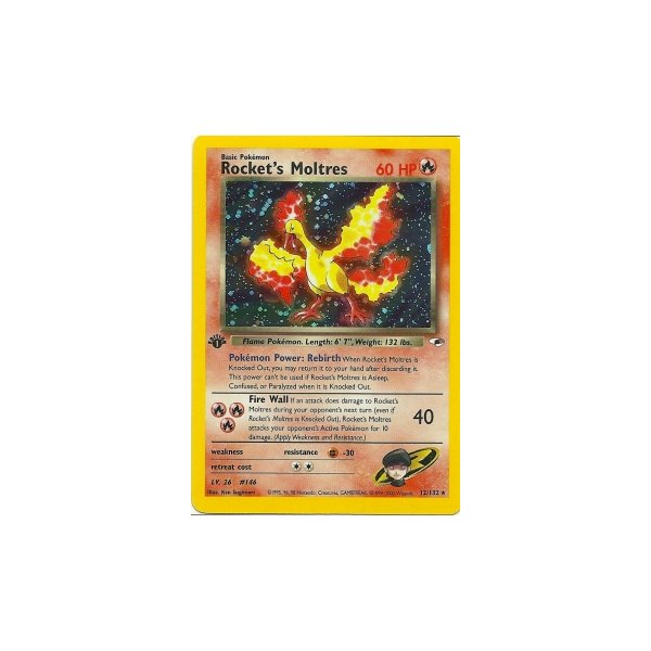 Rockets Moltres 12/132 1. Edition HOLO BESPIELT