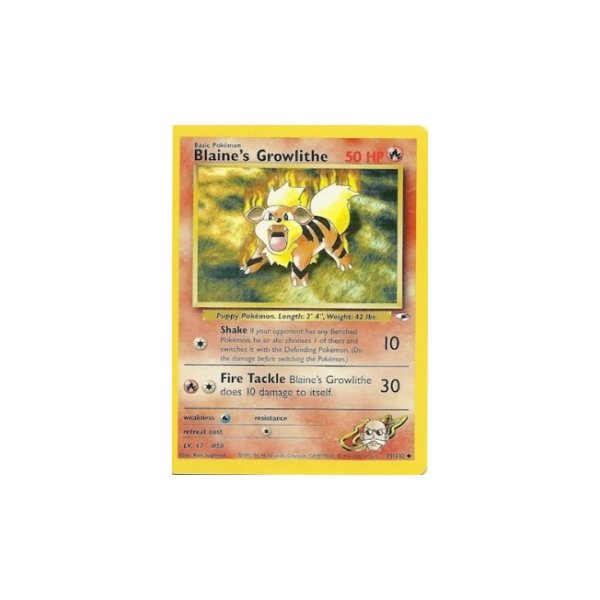 Blaines Growlithe 35/132 1. Edition BESPIELT