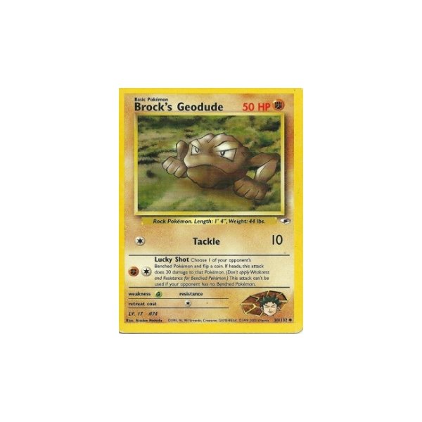 Brocks Geodude 38/132 1. Edition BESPIELT