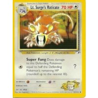 Lt. Surge's Raticate 51/132 1. Edition BESPIELT