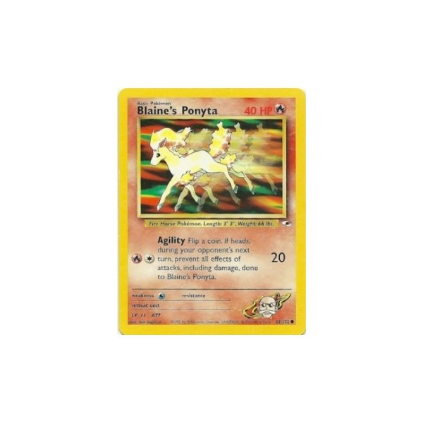 Blaines Ponyta 63/132 1. Edition BESPIELT