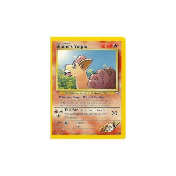 Blaines Vulpix 65/132 1. Edition BESPIELT