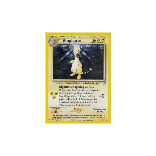 Ampharos 1/111 HOLO BESPIELT