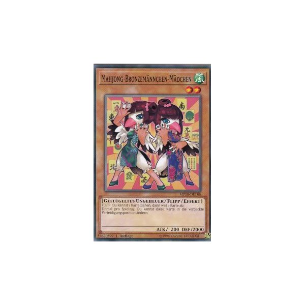 Mahjong-Bronzem&auml;nnchen-M&auml;dchen MP18-DE188