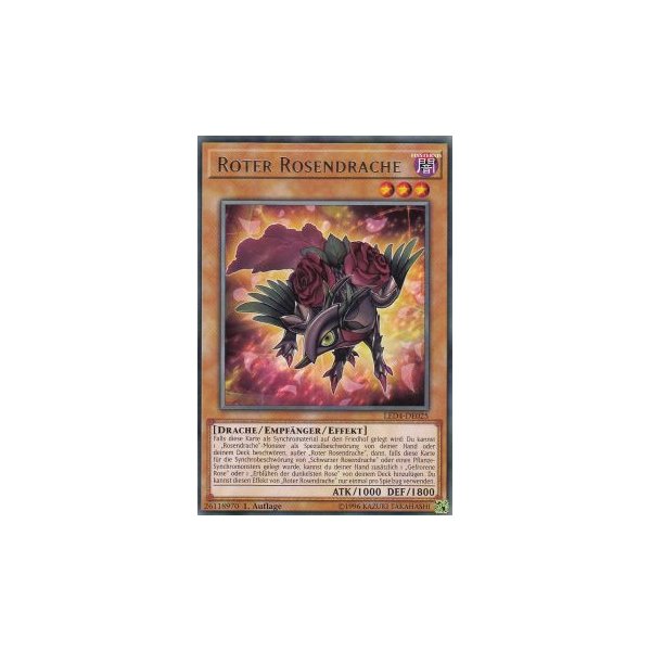 Roter Rosendrache LED4-DE025