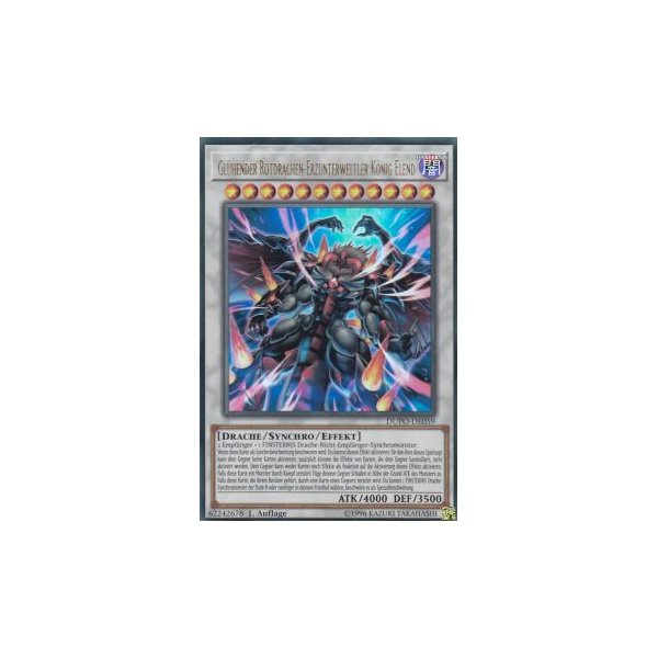 Gl&uuml;hender Rotdrachen-Erzunterweltler K&ouml;nig Elend DUPO-DE059