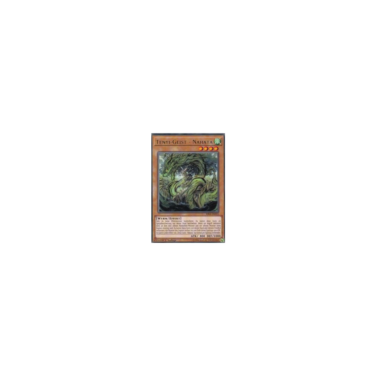 Yu-Gi-Oh! Karte – Tenyi-Geist - Nahata (Rare, 1. Auflage, Deutsch) Inkl. Fieldcenter-Karte