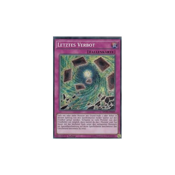 Letztes Verbot MVP1-DES29