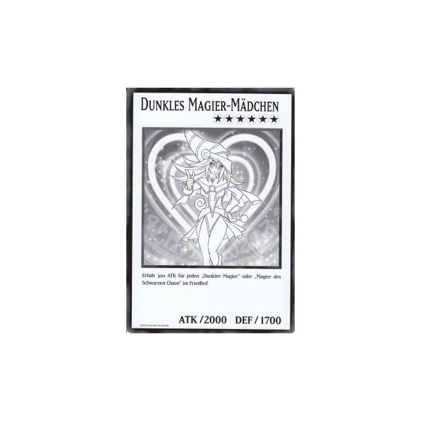 Dunkles Magier M&auml;dchen (XXL Jumbo-Karte) DUOV-DE103