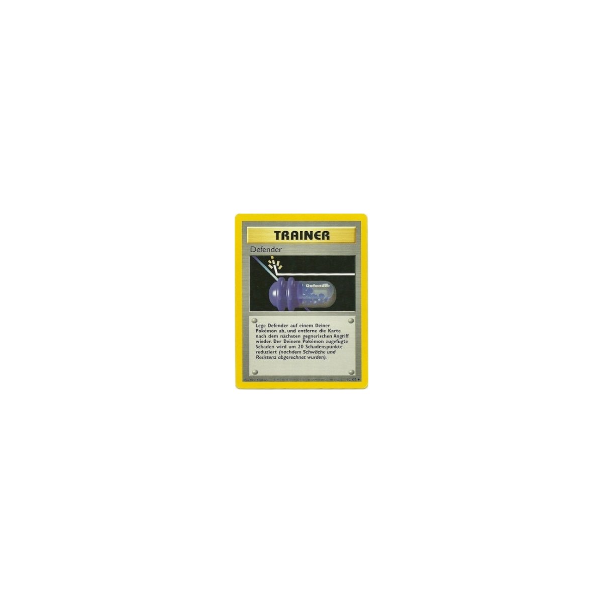 Deutsch Defender 80/102 Trainer Pokémon Karte Basis Base Set Near-Mint