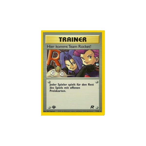 Hier kommt Team Rocket! 15/82 1. Edition HOLO BESPIELT