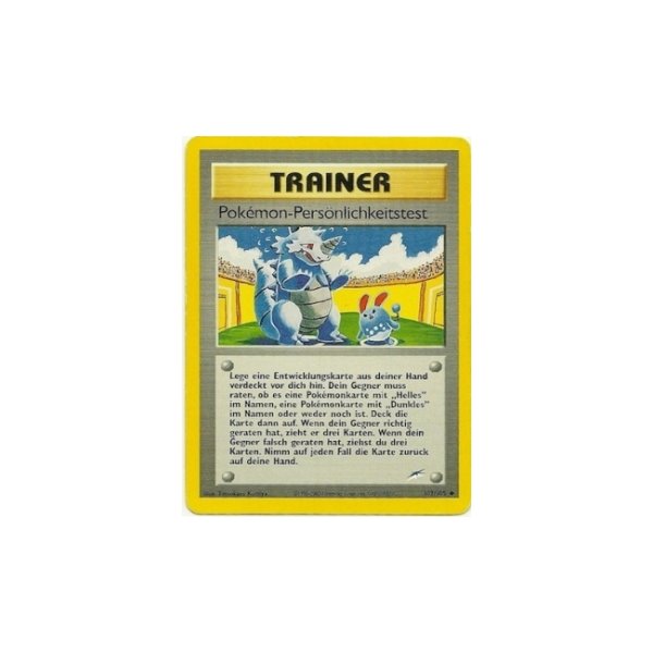Pok&eacute;mon-Pers&ouml;nlichkeitstest 102/105 1. Edition BESPIELT