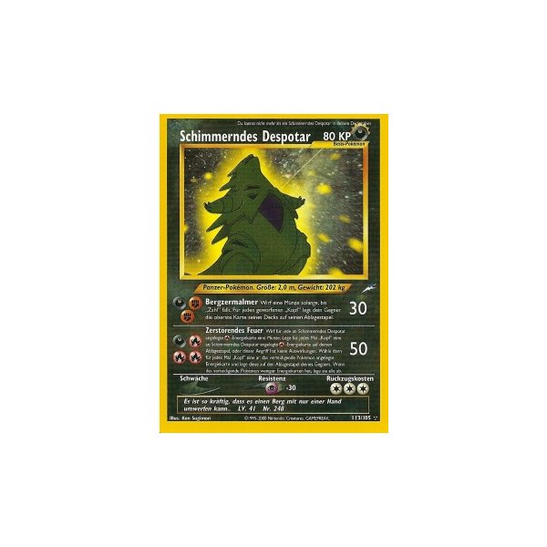 Schimmerndes Despotar 113/105 1. Edition HOLO BESPIELT