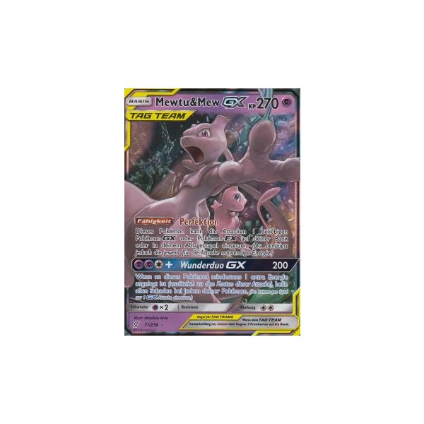 Mewtu &amp; Mew-GX TAG TEAM 071/236 HOLO