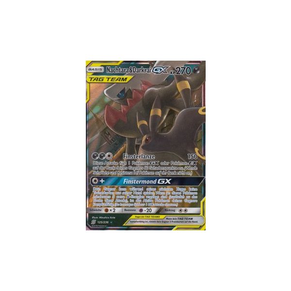 Nachtara &amp; Darkrai-GX TAG TEAM 125/236 HOLO