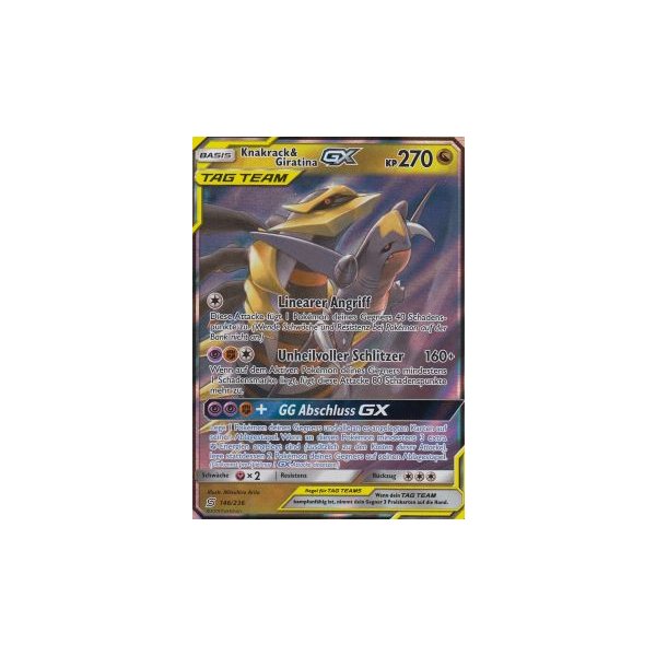 Knakrack &amp; Giratina-GX TAG TEAM 146/236 HOLO