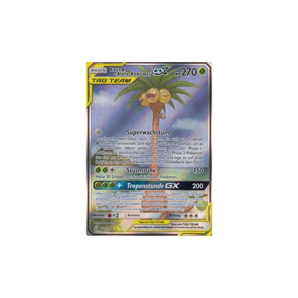 Bauz &amp; Alola-Kokowei-GX TAG TEAM 215/236 FULLART