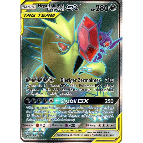 Mega-Zobiris &amp; Despotar-GX TAG TEAM 225/236 FULLART