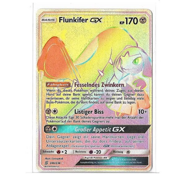 Top Mint Deutsch! Pokemon Karte Flunkifer GX Bund der Gleichgesinnten 141/236