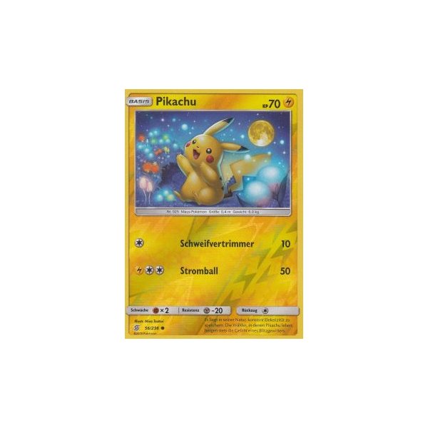 DE! Pikachu Bund Der Gleichgesinnten 56/236 Reverse Holo Common NM Pokemon!
