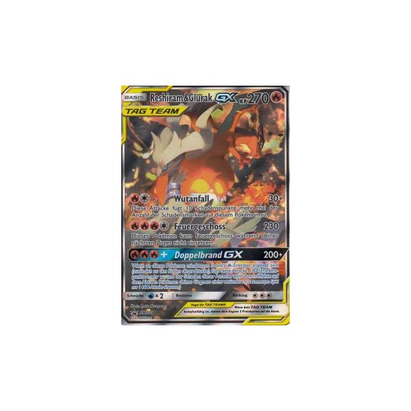 Reshiram &amp; Glurak-GX SM201