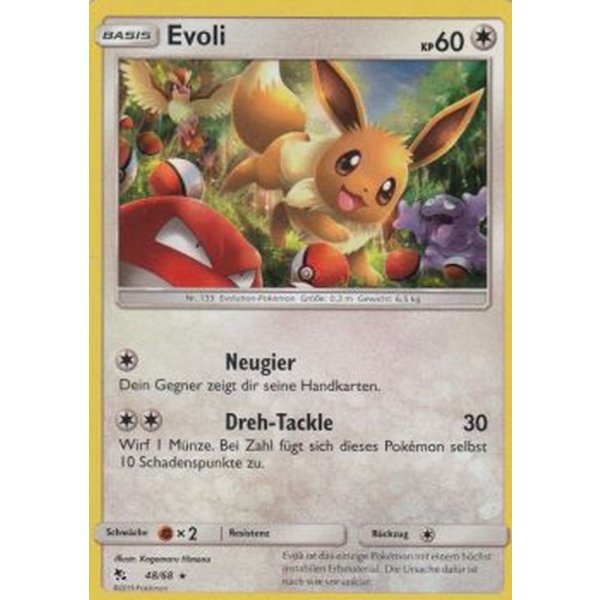 Pokemon Trading Card Game Unerschrocken Nr 47/90 Evoli deutsch 