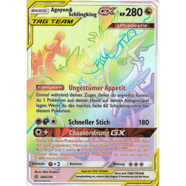 Agoyon &amp; Schlingking-GX TAG TEAM rot 260/236 RAINBOW