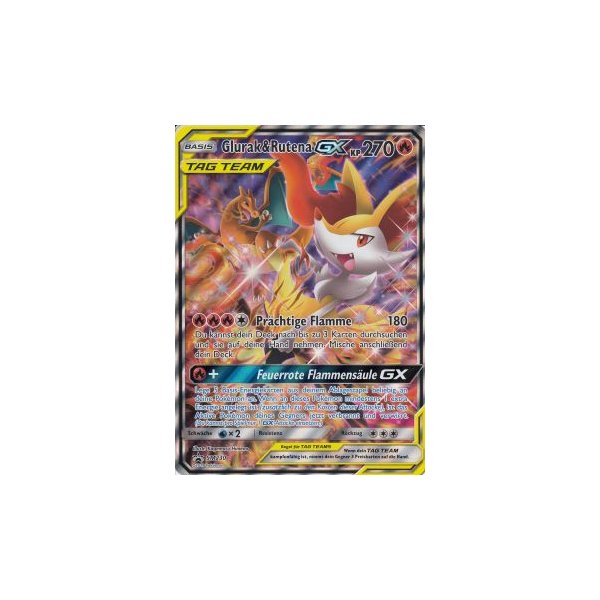 Glurak &amp; Rutena-GX SM230 HOLO OVERSIZED/&Uuml;BERGRO&szlig;