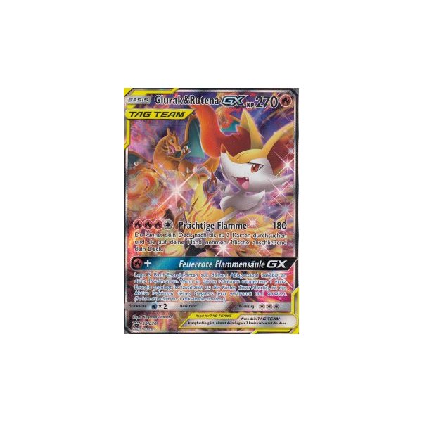 Glurak &amp; Rutena-GX TAG TEAM SM230 PROMO