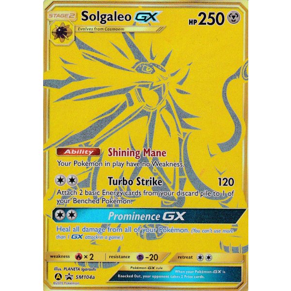 Solgaleo-GX GOLD SM104a (englisch) PROMO