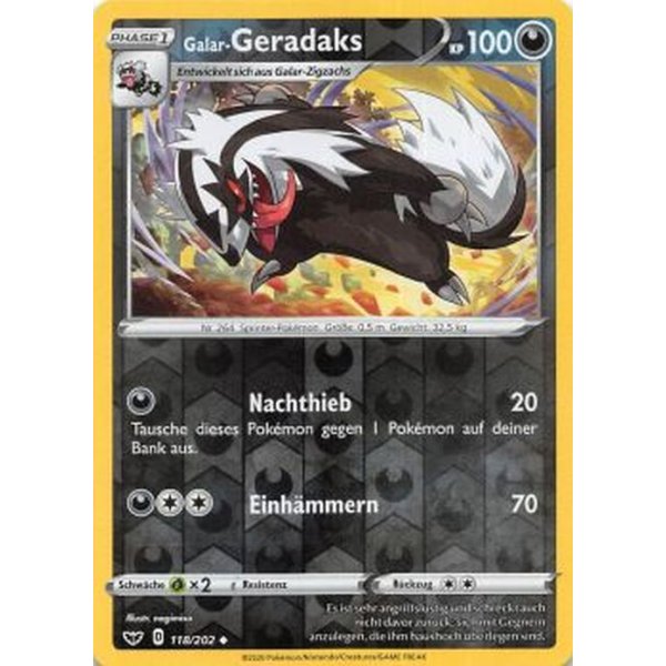 Galar-Geradaks 118/202 REVERSE HOLO