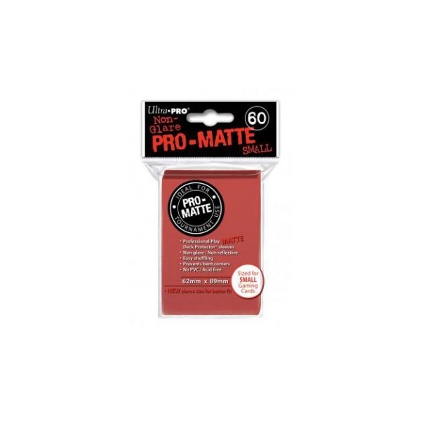 Ultra Pro Sleeves Pro-Matte: Rot matt (60 H&uuml;llen) mini