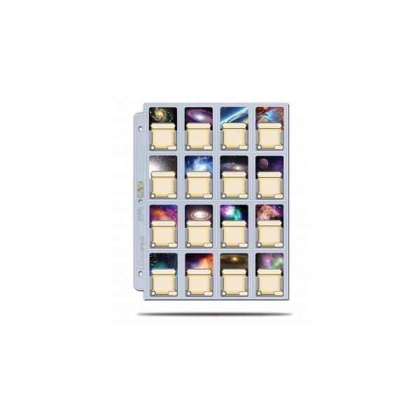 10 Seiten Ultra Pro 16-Pocket Pages Platinum