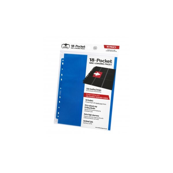 Ultimate Guard 18-Pocket Pages Side-Loading Blau (10)