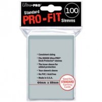 Ultra Pro Sleeves PRO-FIT durchsichtig (100 Sleeves) Standardgröße (innere Hüllen)