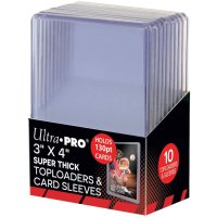 Ultra Pro Super Thick Toploader 3x4 Zoll 130PT (extrem dicke Schutzhüllen) - 10 Stück