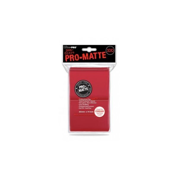 Ultra Pro Sleeves Pro-Matte Non-Glare: Red/ Rot (100 H&uuml;llen)