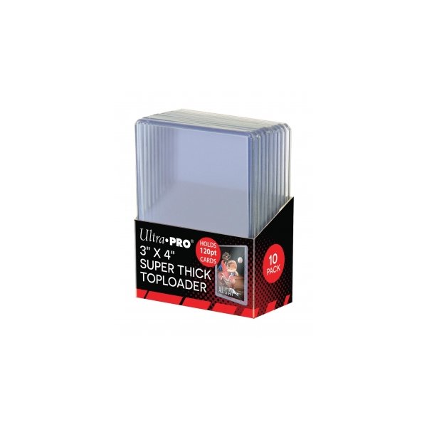 Ultra Pro Super Thick Toploader 3x4 Zoll 120PT (extrem dicke Schutzh&uuml;llen) - 10 St&uuml;ck