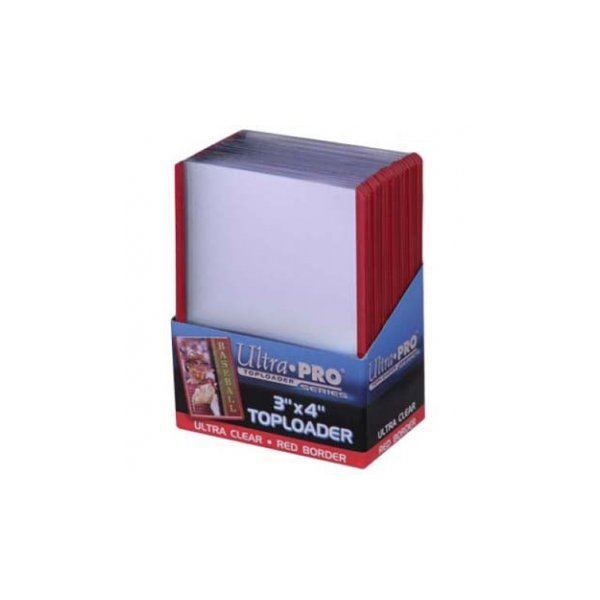 Ultra Pro Red Border Toploader 3x4 Zoll (25 St&uuml;ck)