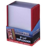 Ultra Pro Red Border Toploader 3x4 Zoll (25 Stück)