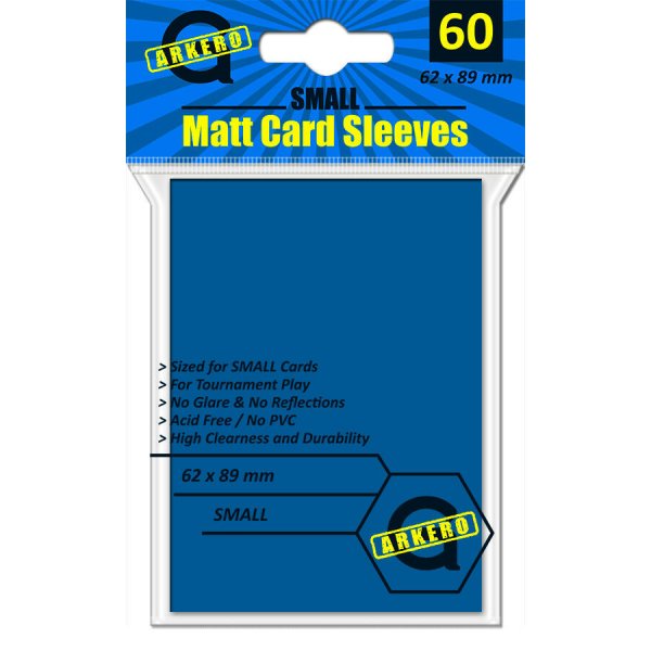 Arkero-G Matt Card Sleeves: Blau (60 H&uuml;llen) mini